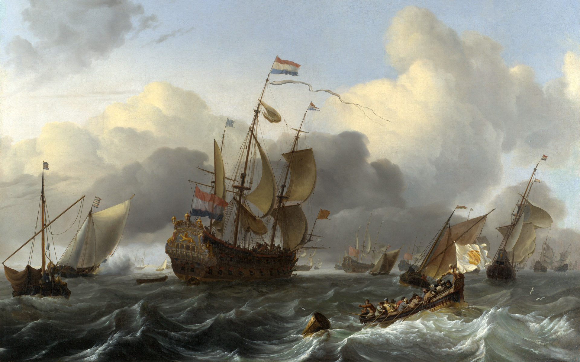 The-Eendracht-and-a-Dutch-Fleet-of-Men-o